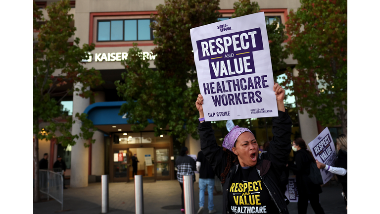 Kaiser Permanente Health Care Workers Go On Strike