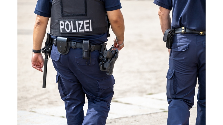 Equipment-belt of a German police officer