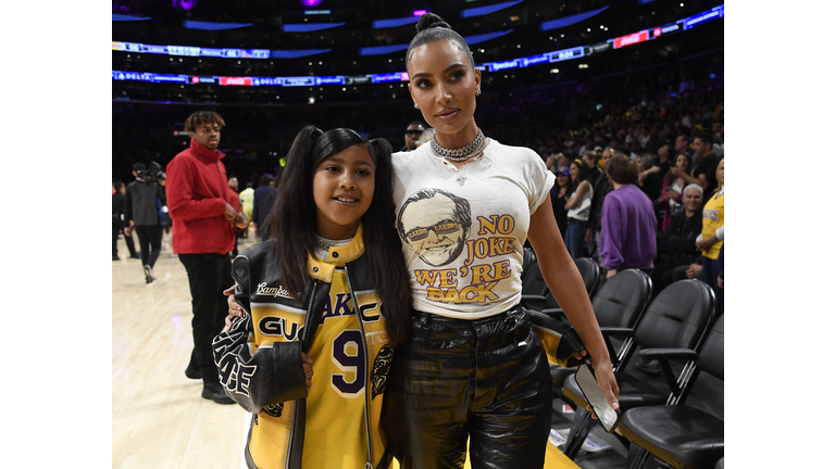 Celebrities At The Los Angeles Lakers Game