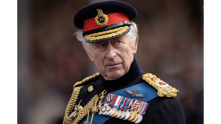 King Charles III Inspects 200th Sovereign's Parade At Royal Military Academy Sandhurst