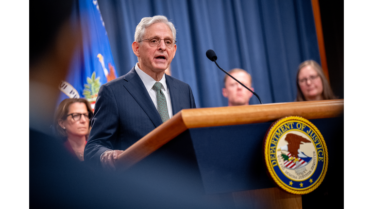 Attorney General Garland Holds Press Conference At Justice Department