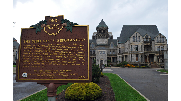 Historic plaque at the former Ohio State Reformatory