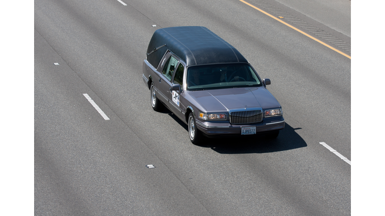 Trooper O'Connell's Hearse In Motorcade 6-6-13