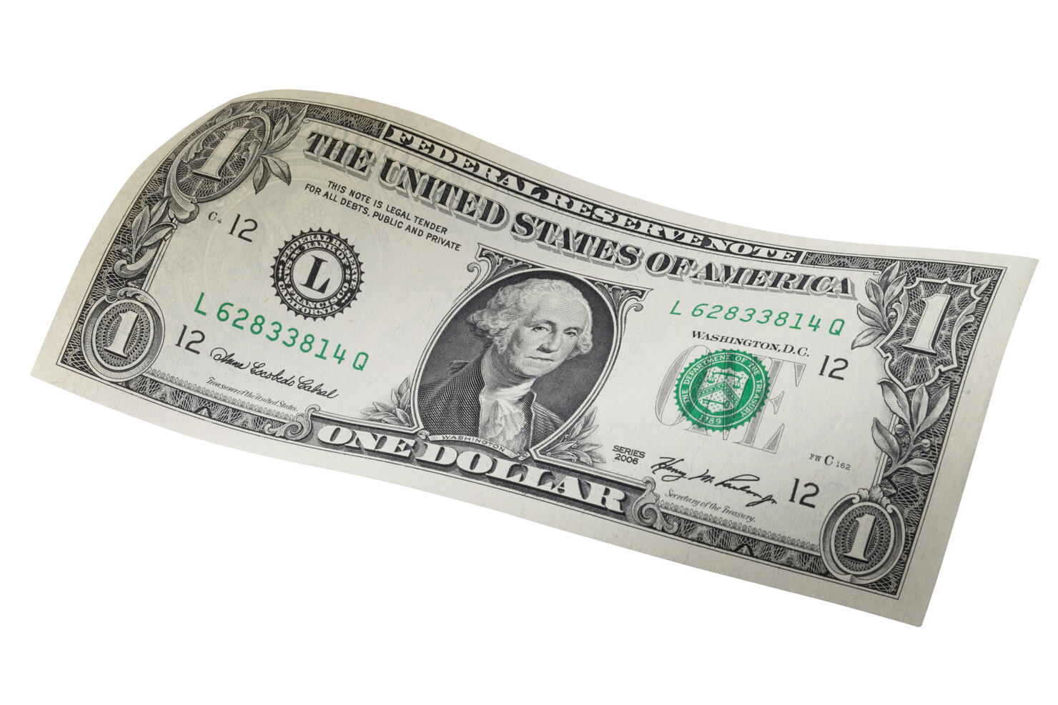 One dollar bill