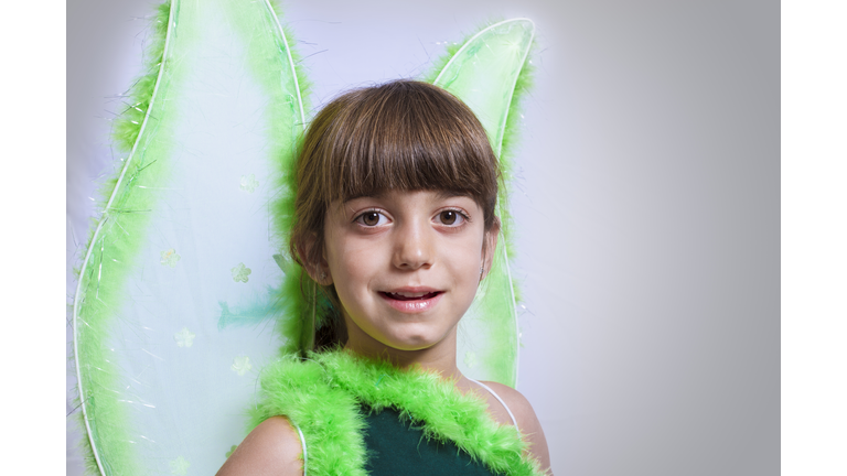 Little girl dressed as fairy