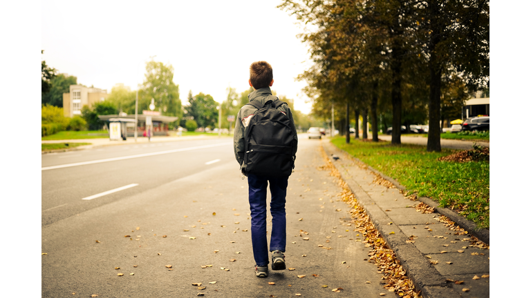 schoolboy walk alone