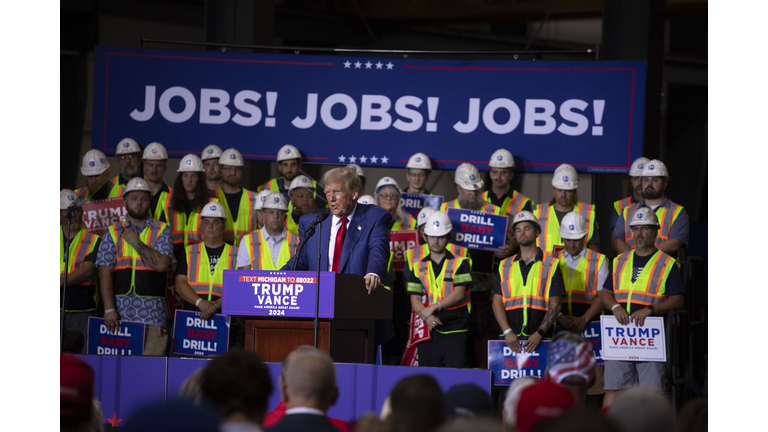 Donald Trump Delivers Remarks In Michigan On The Economy