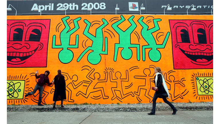 Keith Haring Street Mural Recreated In Orginal Location