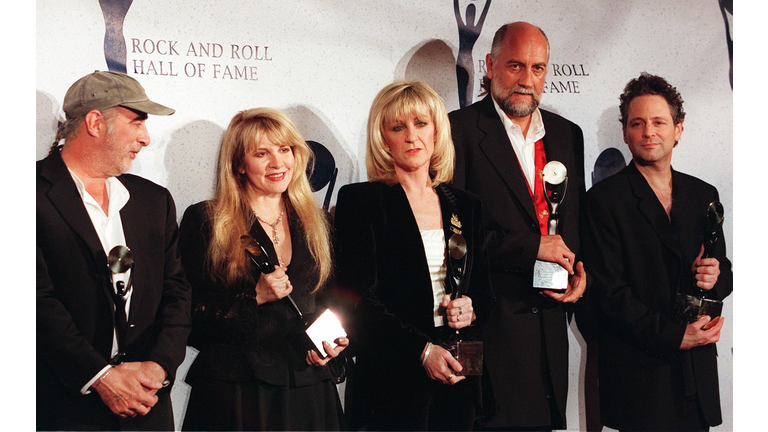 Members of the British rock group Fleetwood Mac (f