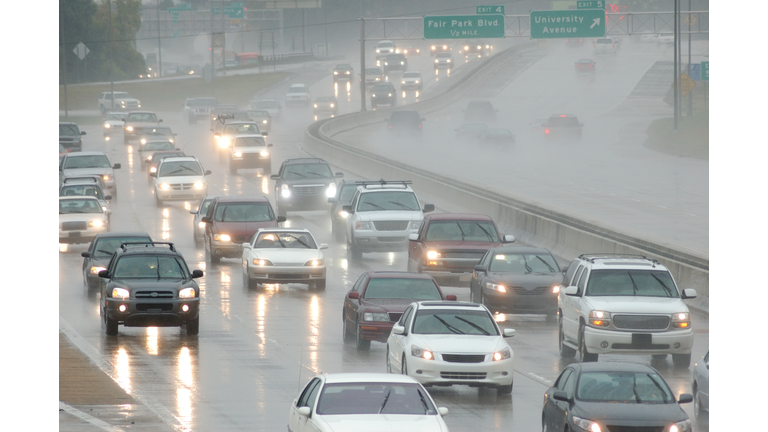 Rush Hour Traffic in the Rain