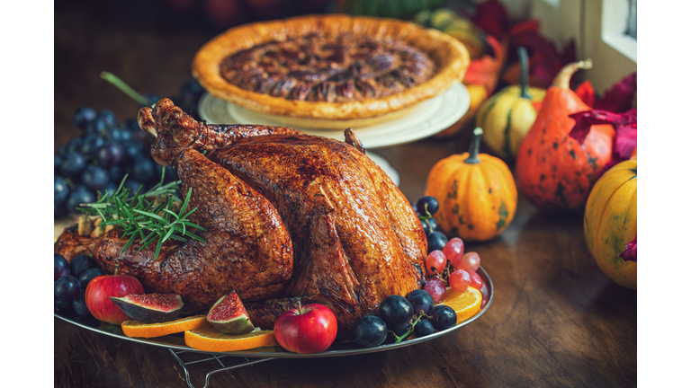 Traditional stuffed turkey for Thanksgiving holidays