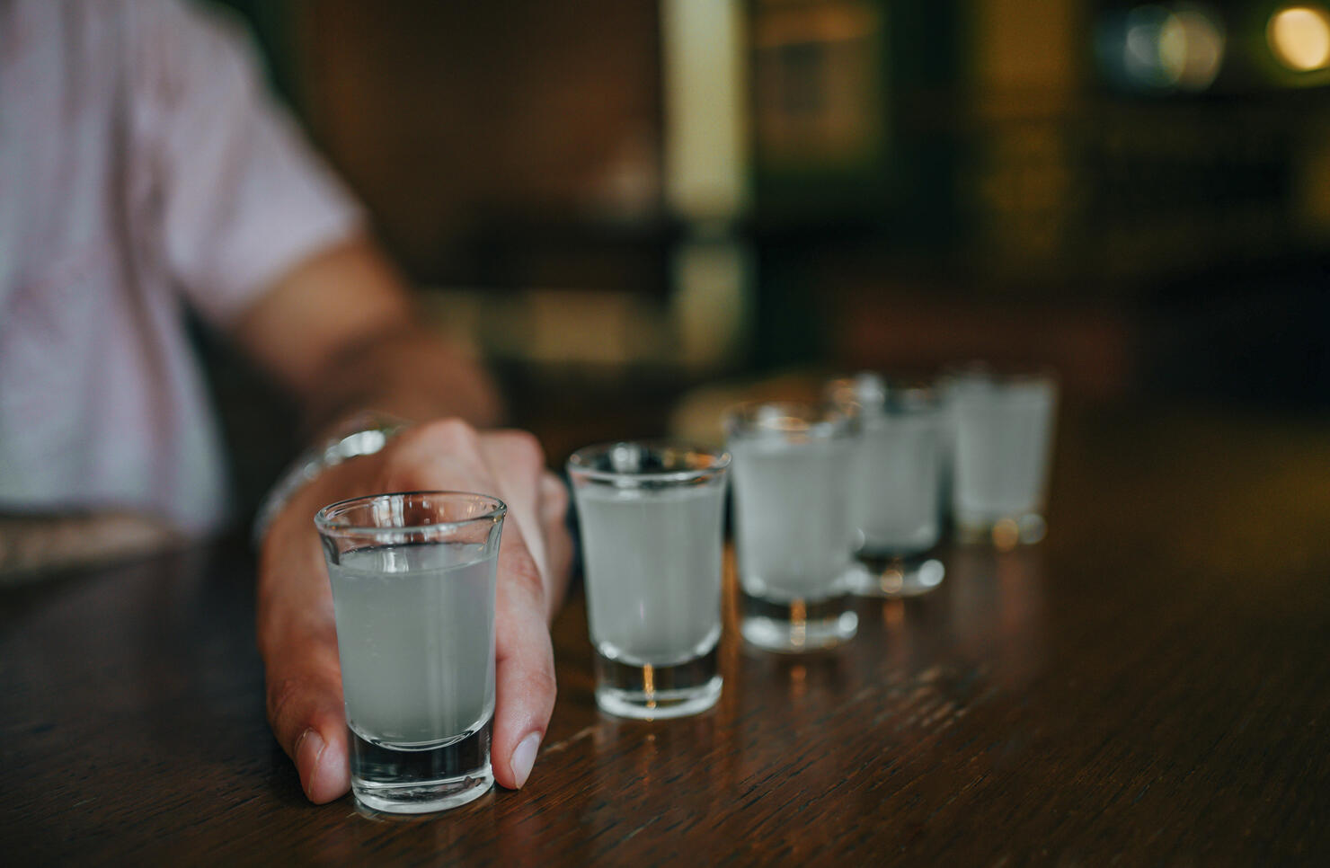Man drinking at the bar