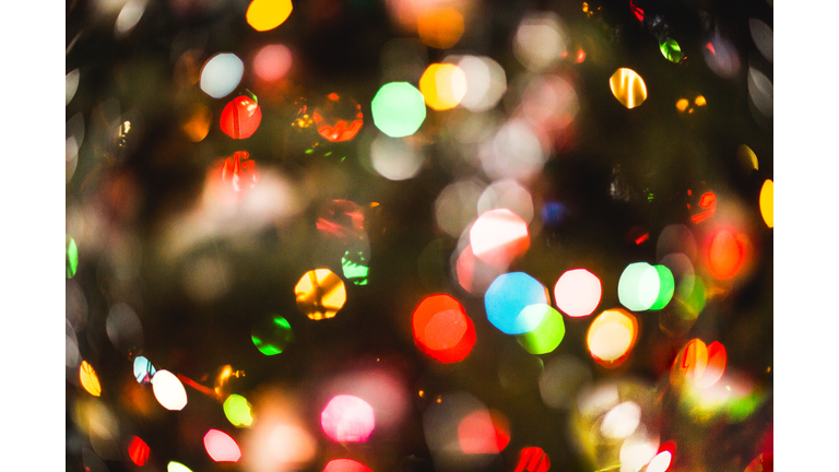 Christmas Lights Background, Defocused Lights, Bokeh Lights Christmas Background