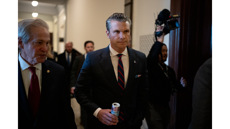 Defense Secretary Nominee Pete Hegseth Meets With Sen. Tuberville On Capitol Hill