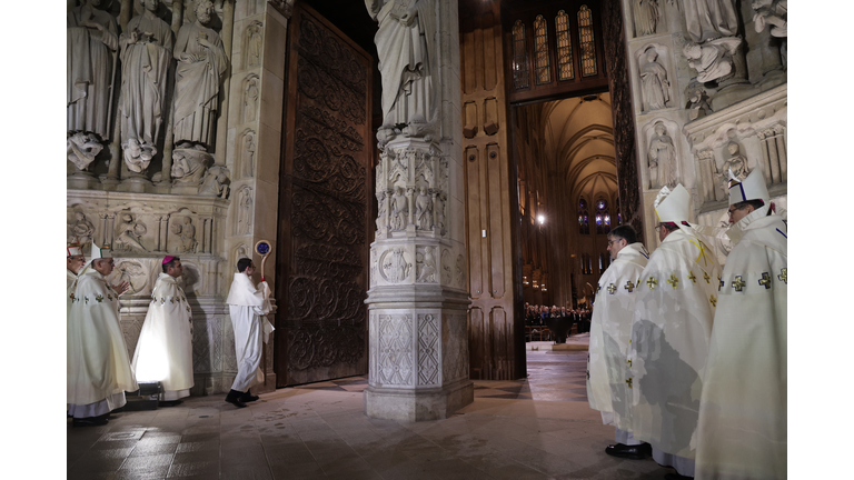 FRANCE-RELIGION-HERITAGE-MONUMENT-NOTRE-DAME-CEREMONY
