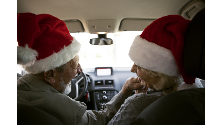 Senior couple in Christmas mood