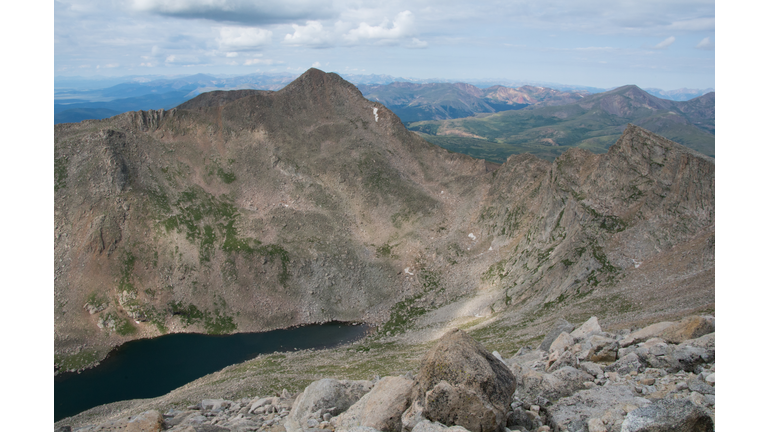 Mt Bierstadt as seen from Mt Evans