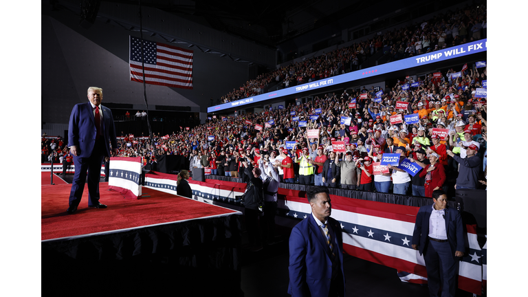 Donald Trump Campaigns In Michigan Day Before Election