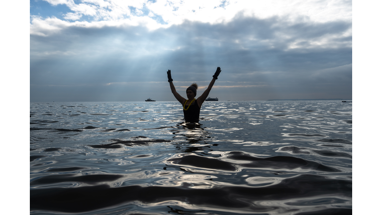 New Yorkers Welcome The New Year With The Polar Bear Plunge In Coney Island