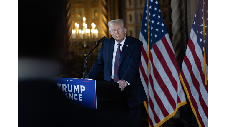 President-Elect Trump Holds Press Conference At Mar-A-Lago