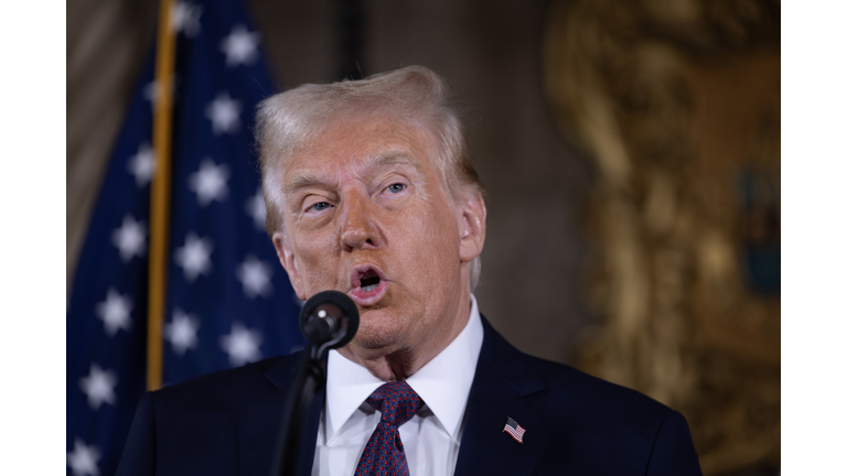 President-Elect Trump Holds Press Conference At Mar-A-Lago