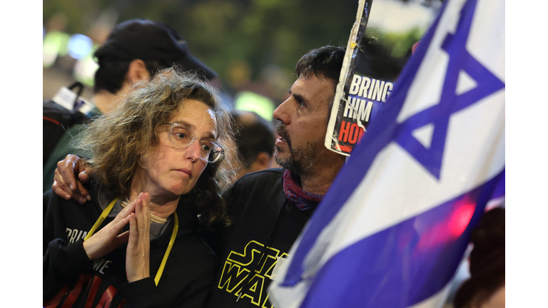 ISRAEL-PALESTINIAN-CONFLICT-HOSTAGES-PROTEST