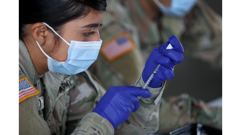 Floridians Get COVID-19 Vaccine At FEMA Vaccination Site In Miami Area
