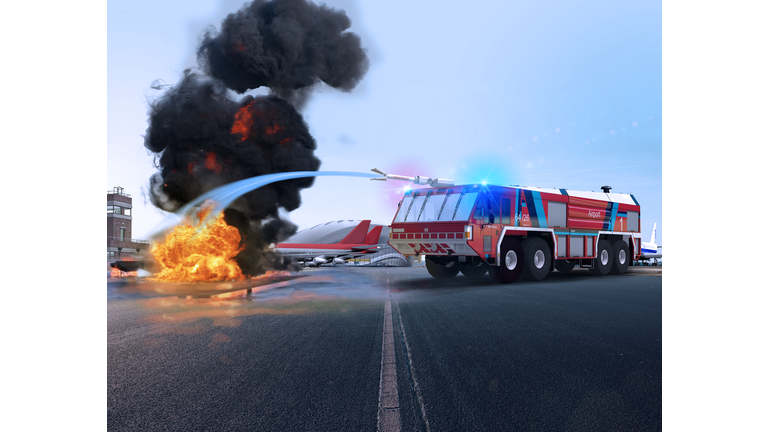 Airport Simba Fire Truck in Action