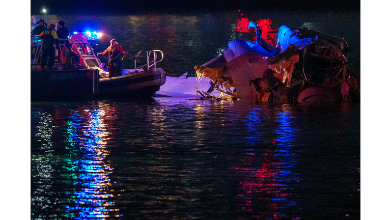 Emergency Crews Respond To Aircraft Crash Near Reagan National Airport