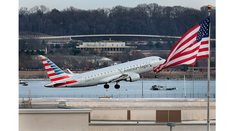 American Airlines Plane And Black Hawk Helicopter Crash Near Reagan National Airport