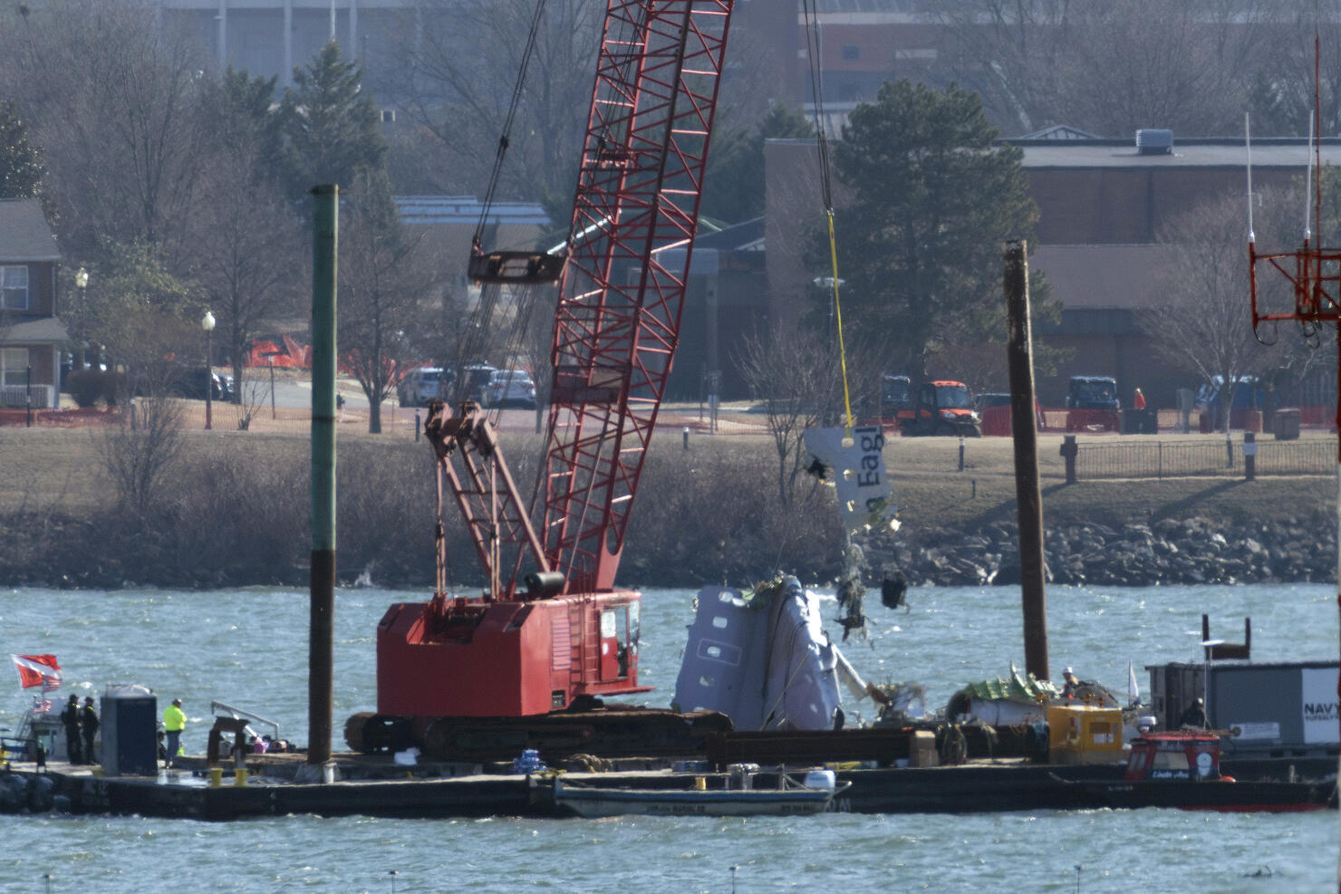 American Airlines Plane And Black Hawk Helicopter Crash Near Reagan National Airport
