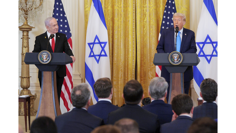 President Trump Meets With Visiting Israeli PM Netanyahu At The White House