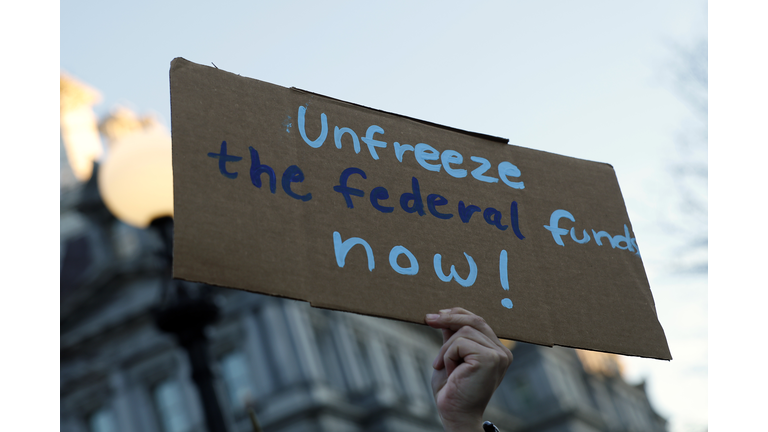 Activists Hold Rally Outside White House Defending Federal Funding