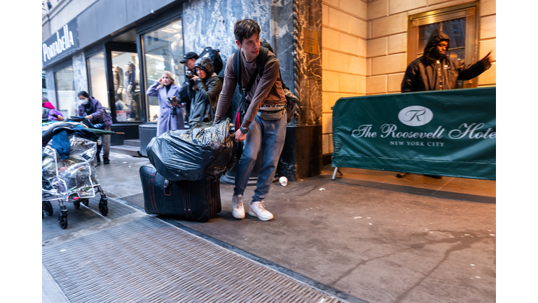 Migrants In NYC Continue To Navigate Crisis As Many Temporary Shelter Applications Need Renewing And Brooklyn Shelter Evacuated Due To Storm