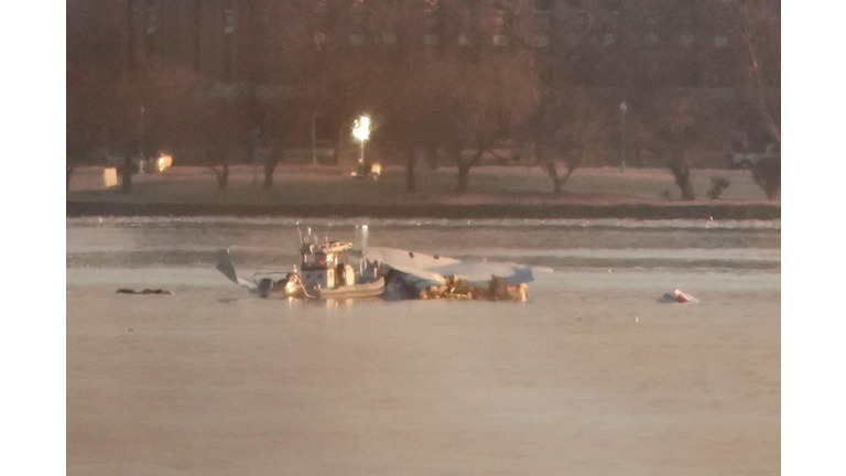 Emergency Crews Respond To Aircraft Crash Near Reagan National Airport