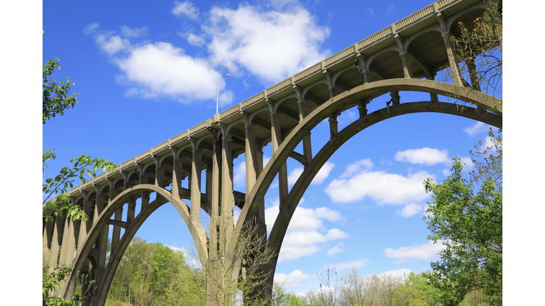 Scenic bridge over the Cuyahoga Valley National Park