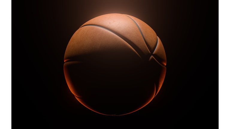 Basketball, multiple basketballs on simple background