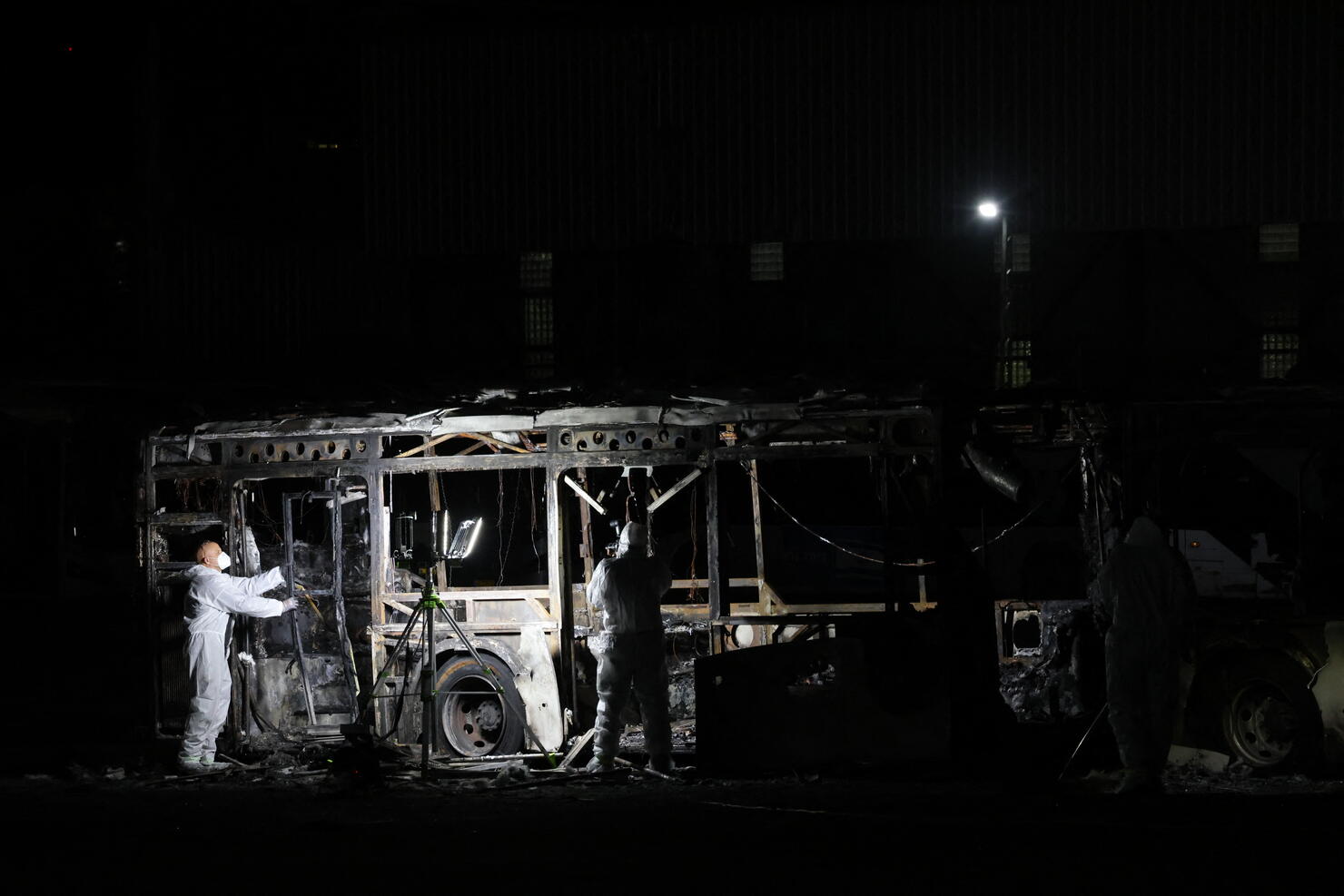 TOPSHOT-ISRAEL-EXPLOSIONS-CONFLICT-BUSES