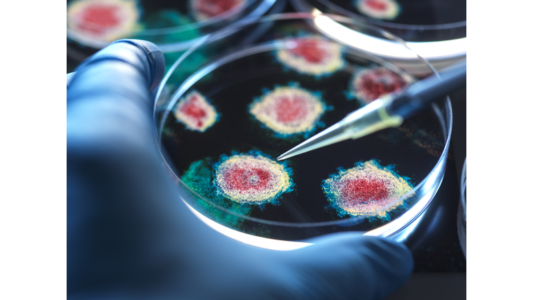 Virus research, conceptual image