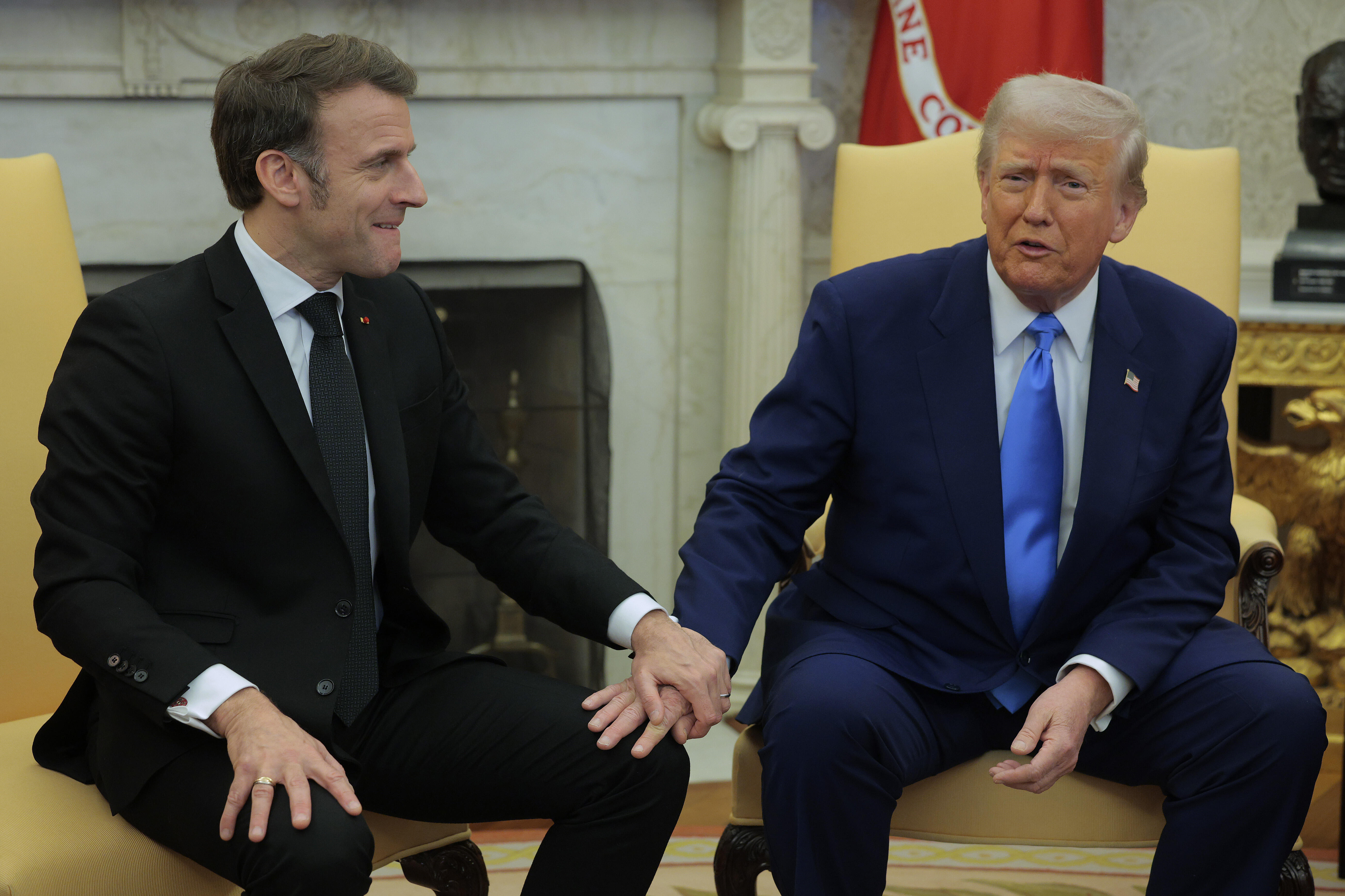 PICS & VIDEOS: The Handsy Bromance Between Donald Trump & Emmanuel Macron - Thumbnail Image