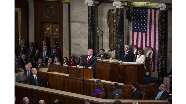 President Trump Delivers State Of The Union Address To Joint Session Of Congress