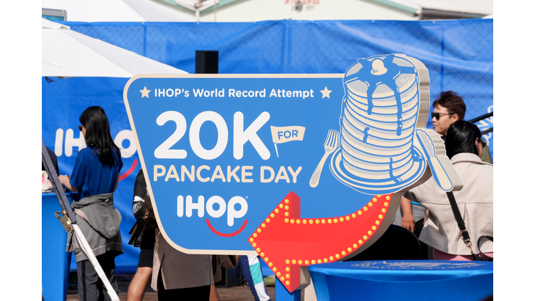 IHOP Celebrates National Pancake Day in Santa Monica by Attempting to Break the Guinness World Record for Most Pancakes Served in Eight Hours