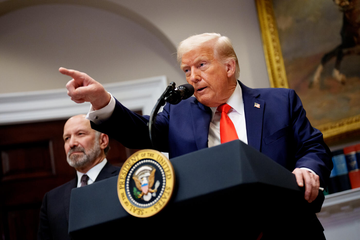 President Trump Makes An Investment Announcement In The Roosevelt Room Of The White House