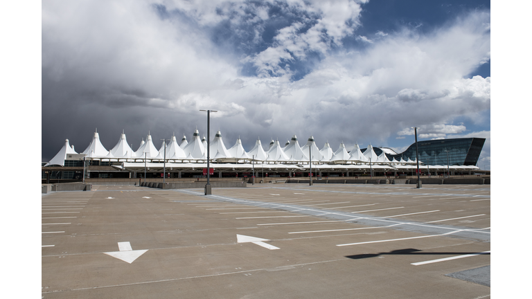 United Planes Sit Parked At Denver International Airport, As The Coronavirus Pandemic Severely Halts Airline Travel