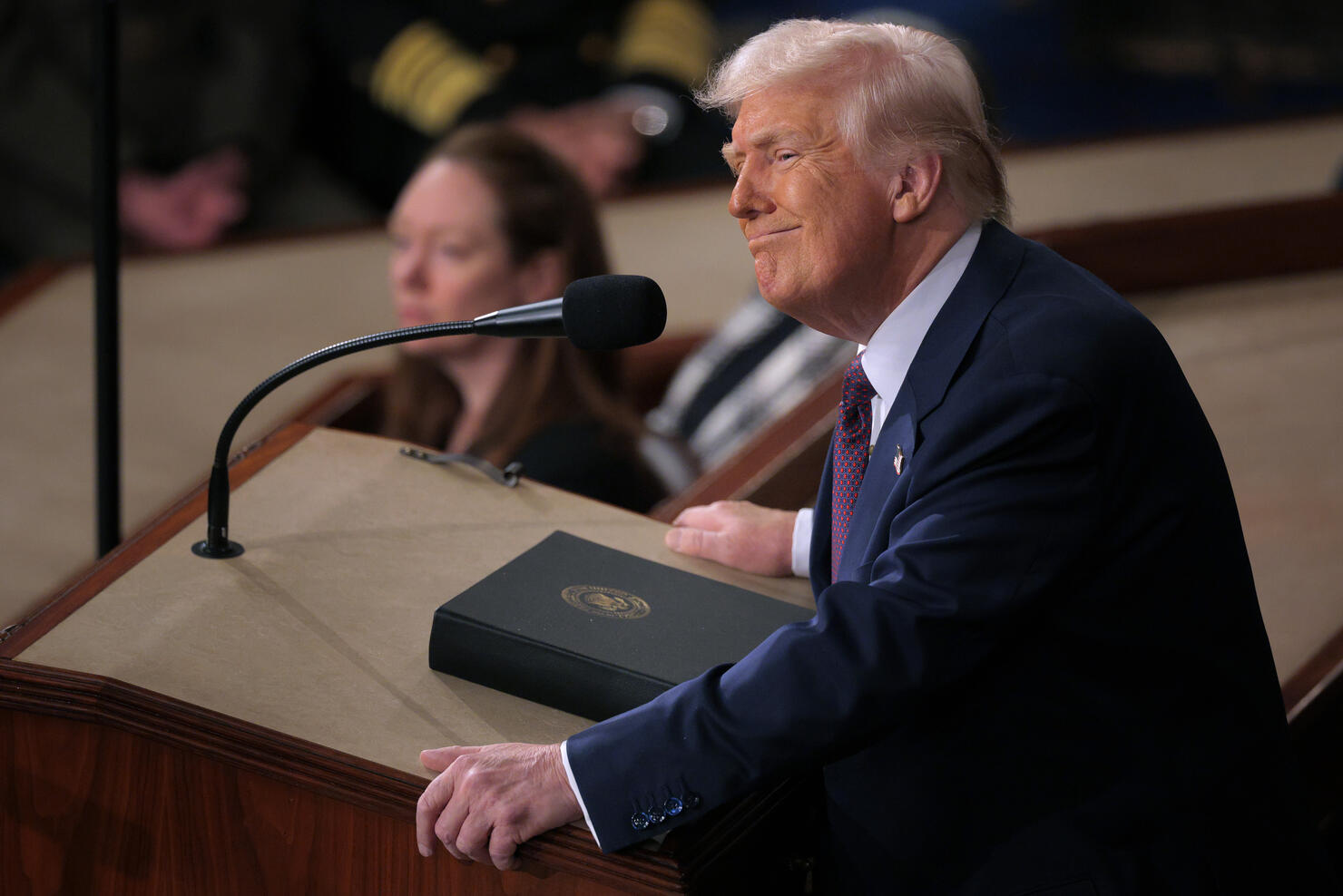 President Donald Trump Delivers Address To A Joint Session Of Congress