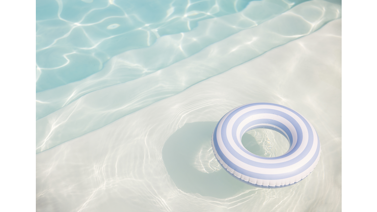 Inflatable  ring in a swimming pool