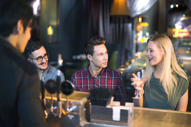 Friends at a pub