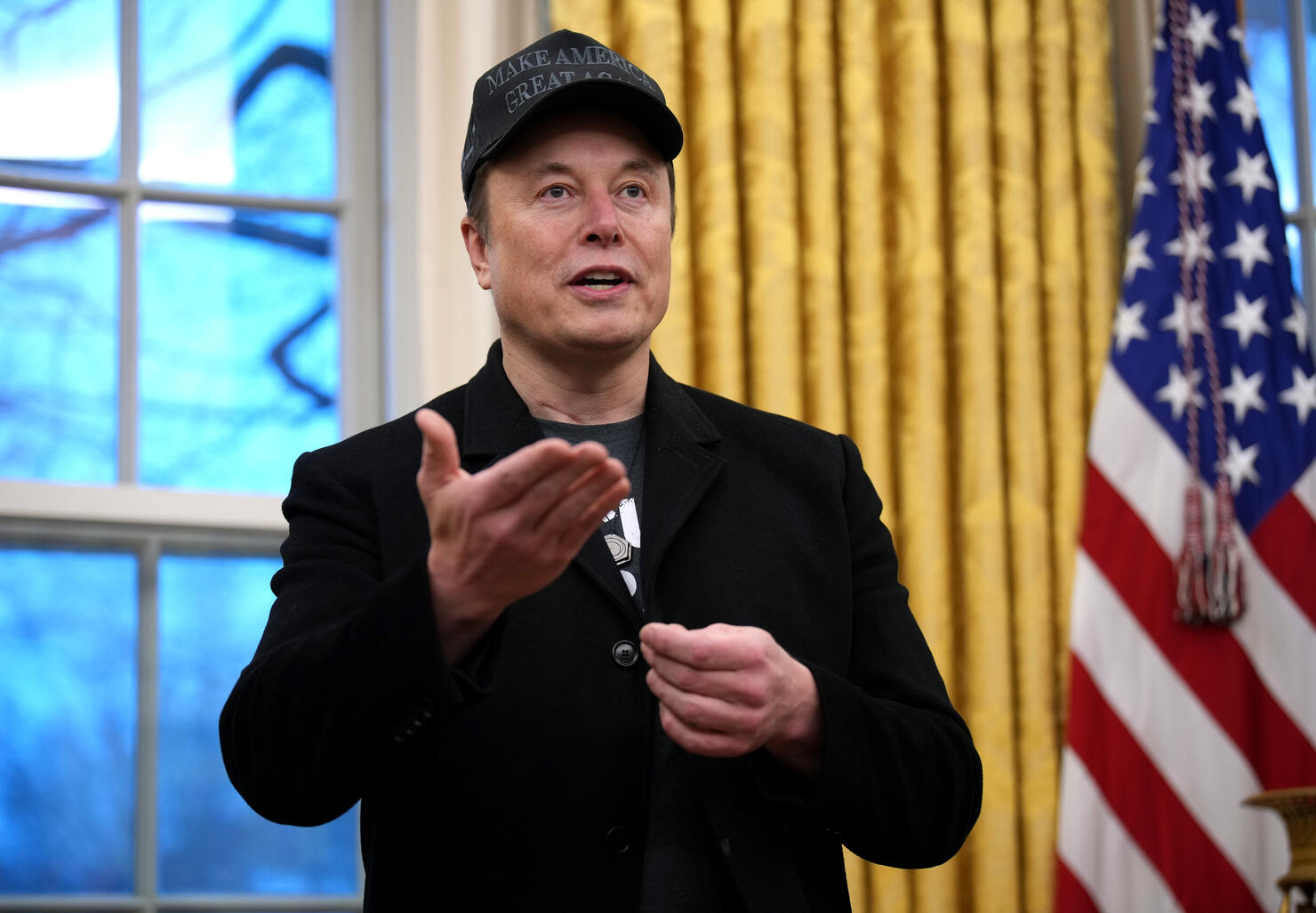 Elon Musk Joins President Trump For Signing Executive Orders In The Oval Office
