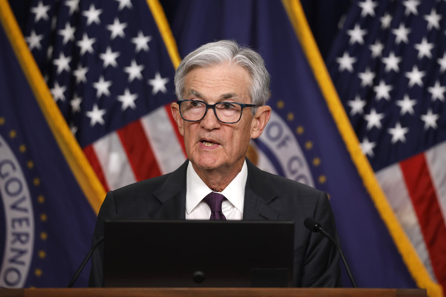 Fed. Chair Powell Holds Monthly News Conference On Interest Rates