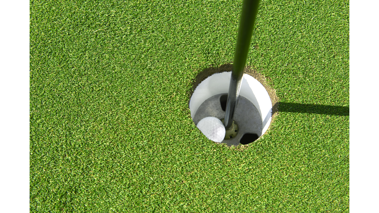 Golf ball in hole